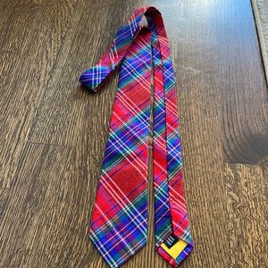 Polo Ralph Lauren Plaid Raw Silk Tie